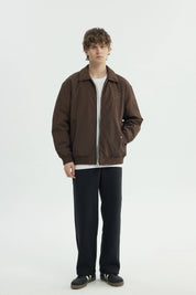 Chaqueta Hombre Cuello Camisero Café