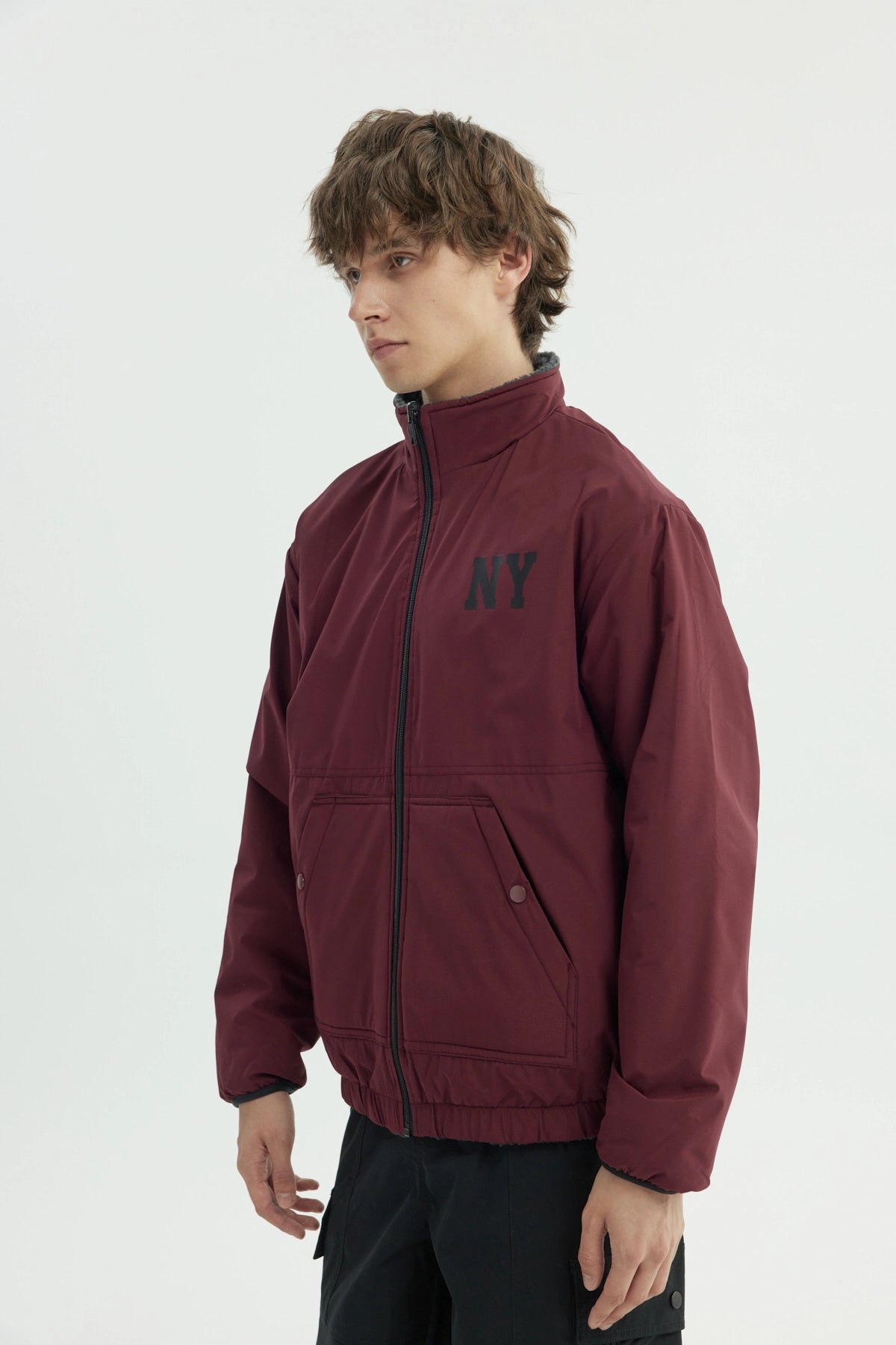 Chaqueta Hombre Slim Burdeo