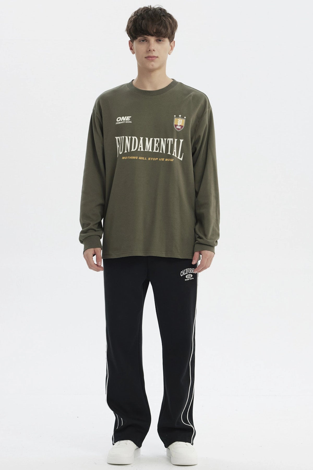 Polera Hombre Slim Verde Militar