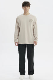 Polera Hombre Slim Beige Oscuro