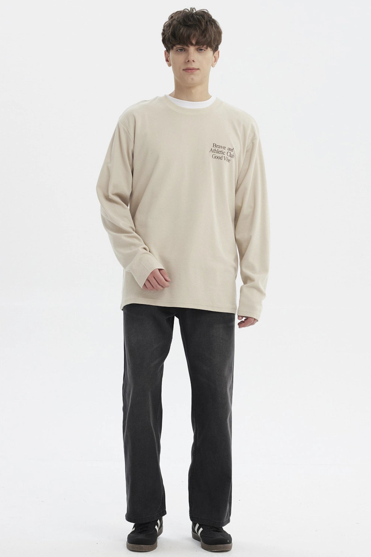 Polera Hombre Slim Beige Oscuro