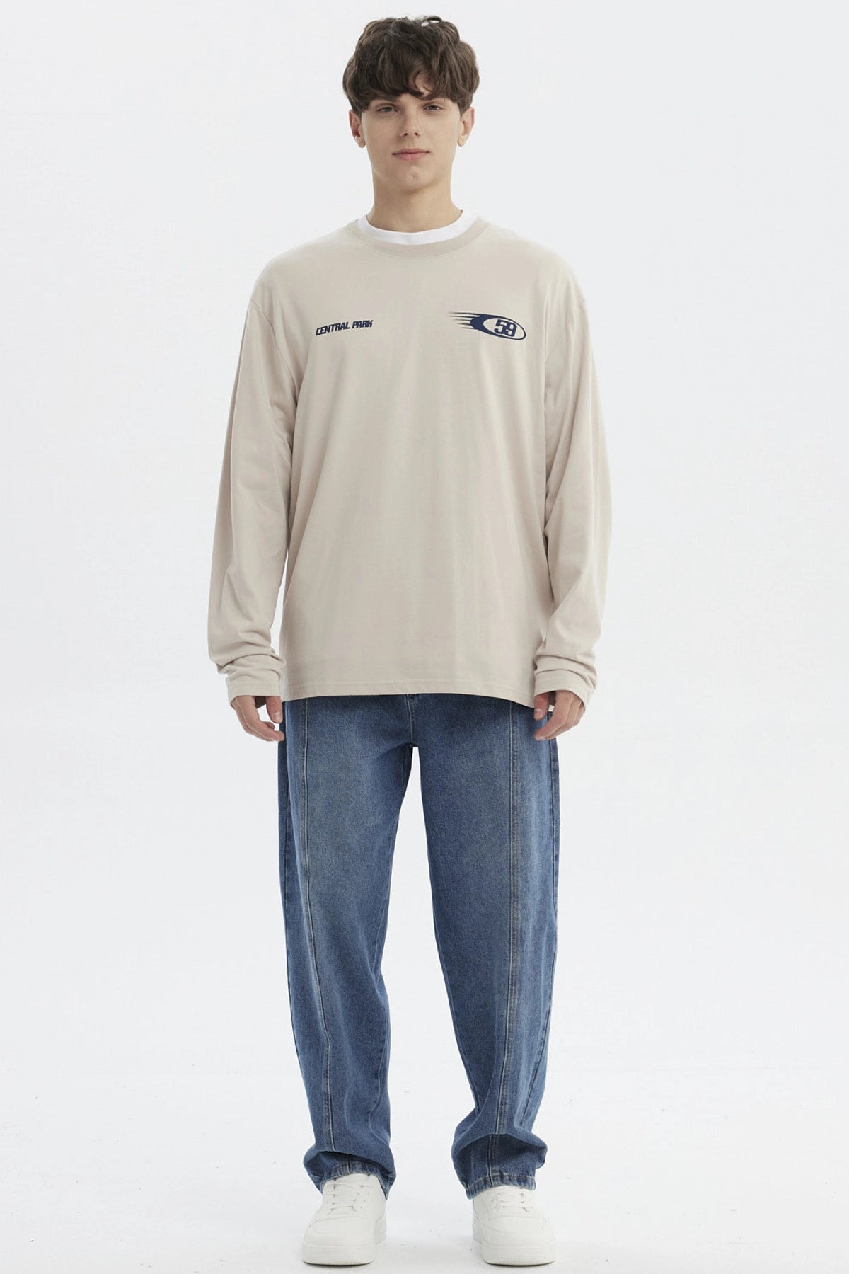 Polera Hombre Slim Beige Oscuro