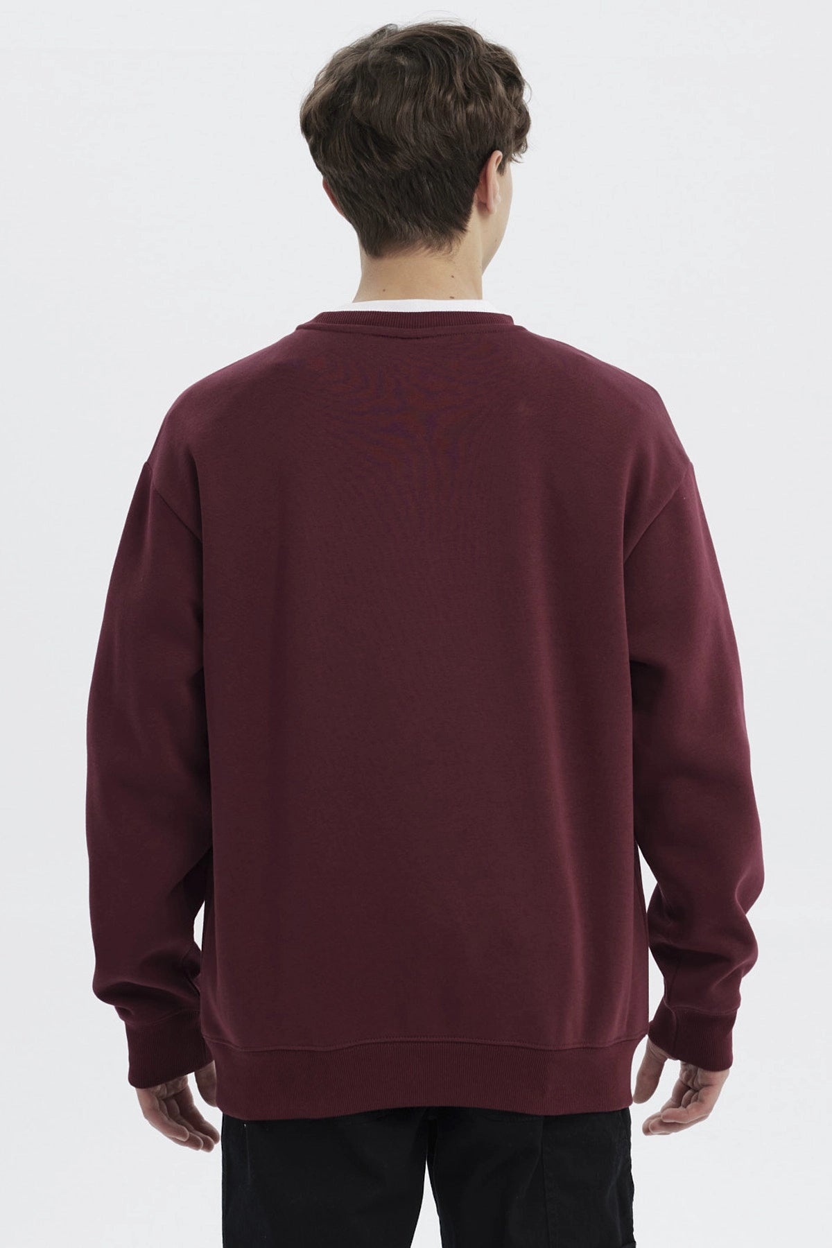 Polerón Hombre Slim Burdeo
