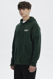 Polerón Hombre Slim Con Gorro Verde