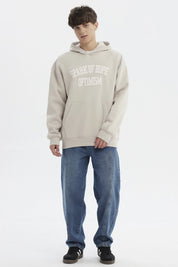 Polerón Hombre Slim Con Gorro Beige Oscuro