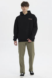 Polerón Hombre Slim Con Gorro Negro
