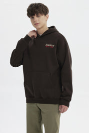 Polerón Hombre Slim Con Gorro Chocolate