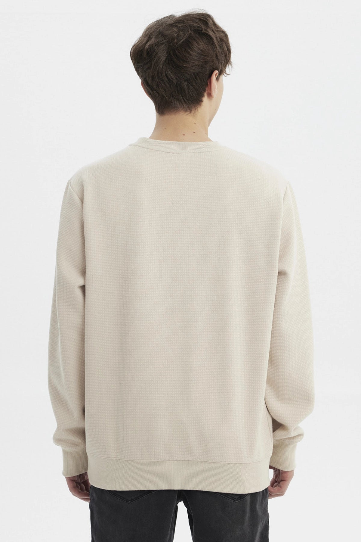 Polerón Hombre Slim Beige Oscuro