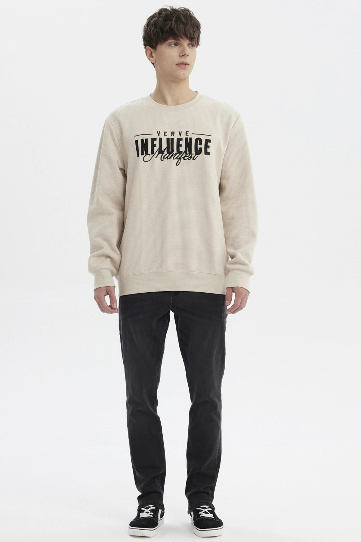 Polerón Hombre Slim Beige Oscuro