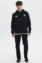 Polerón Hombre Slim Con Gorro Negro
