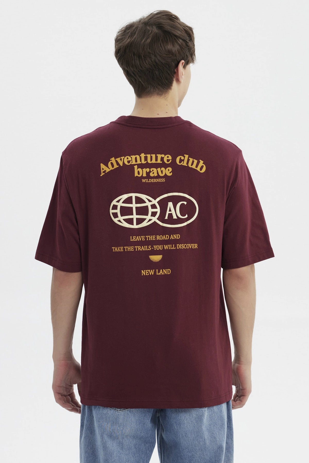 Polera Hombre Slim Burdeo