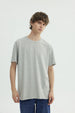 Polera Hombre Regular Gris Melange