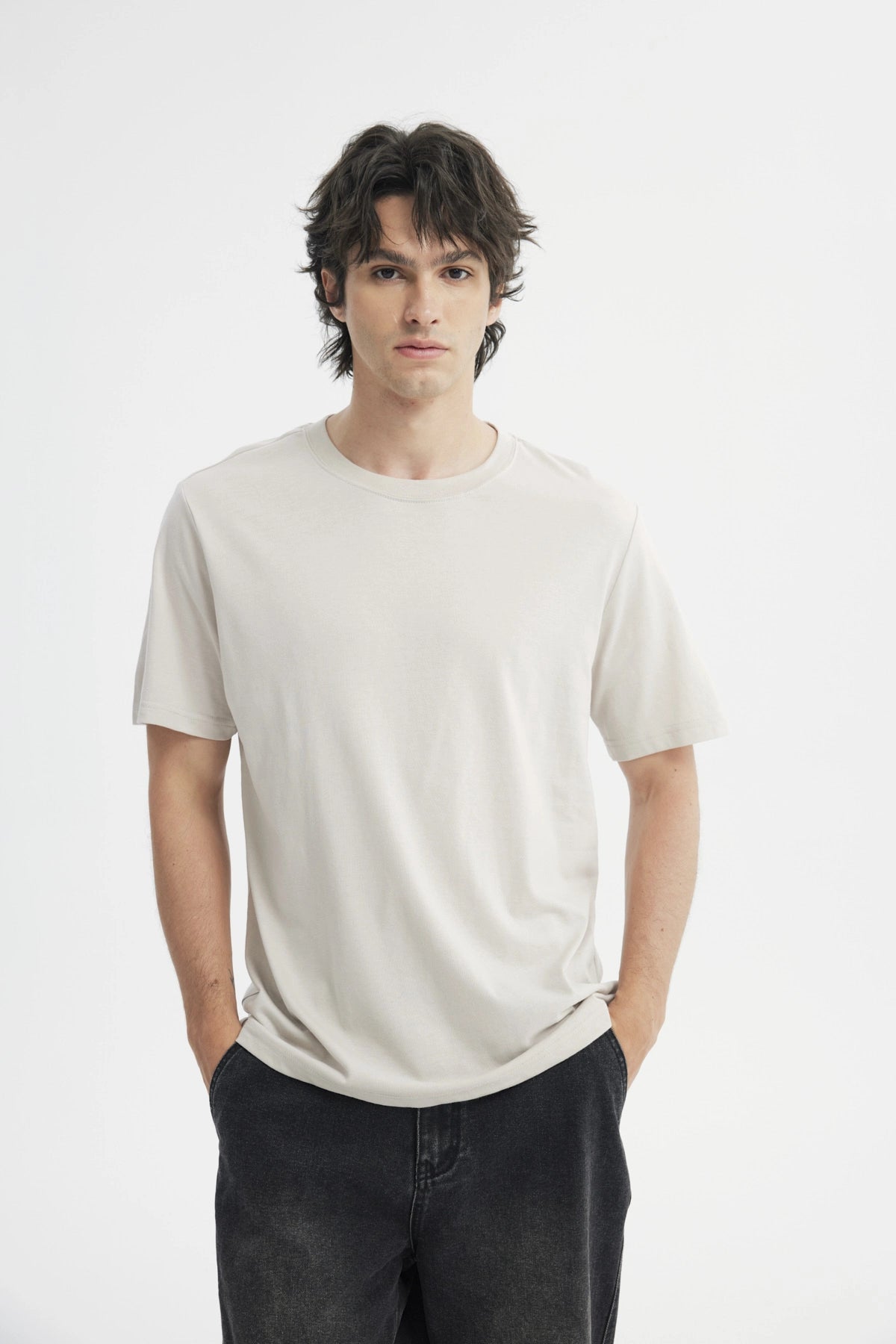 Polera Hombre Regular Beige Oscuro