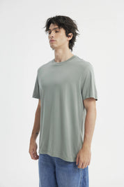 Polera Hombre Regular Verde Piedra