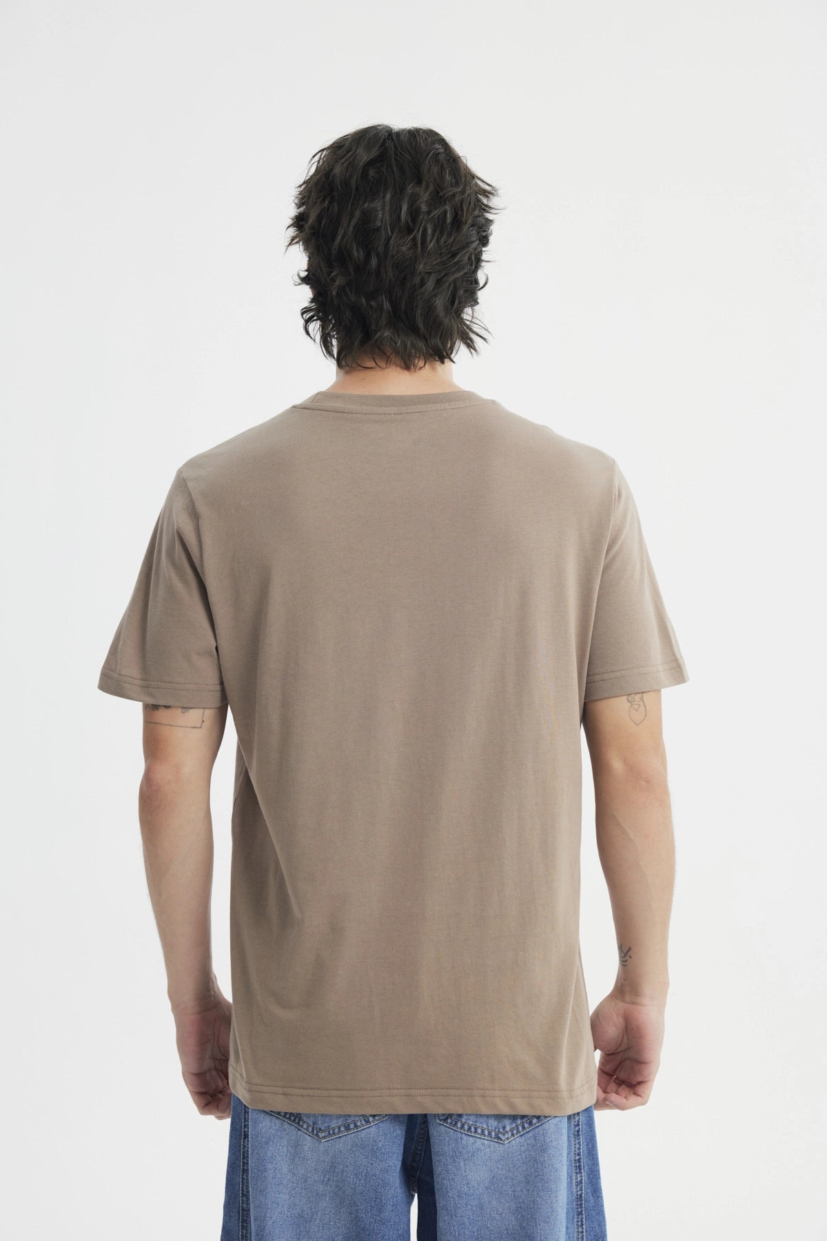 Polera Hombre Regular Café Claro