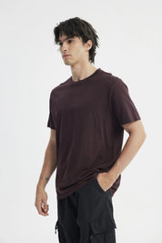 Polera Regular Hombre Burdeo