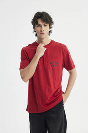 Polera Regular Hombre Rojo