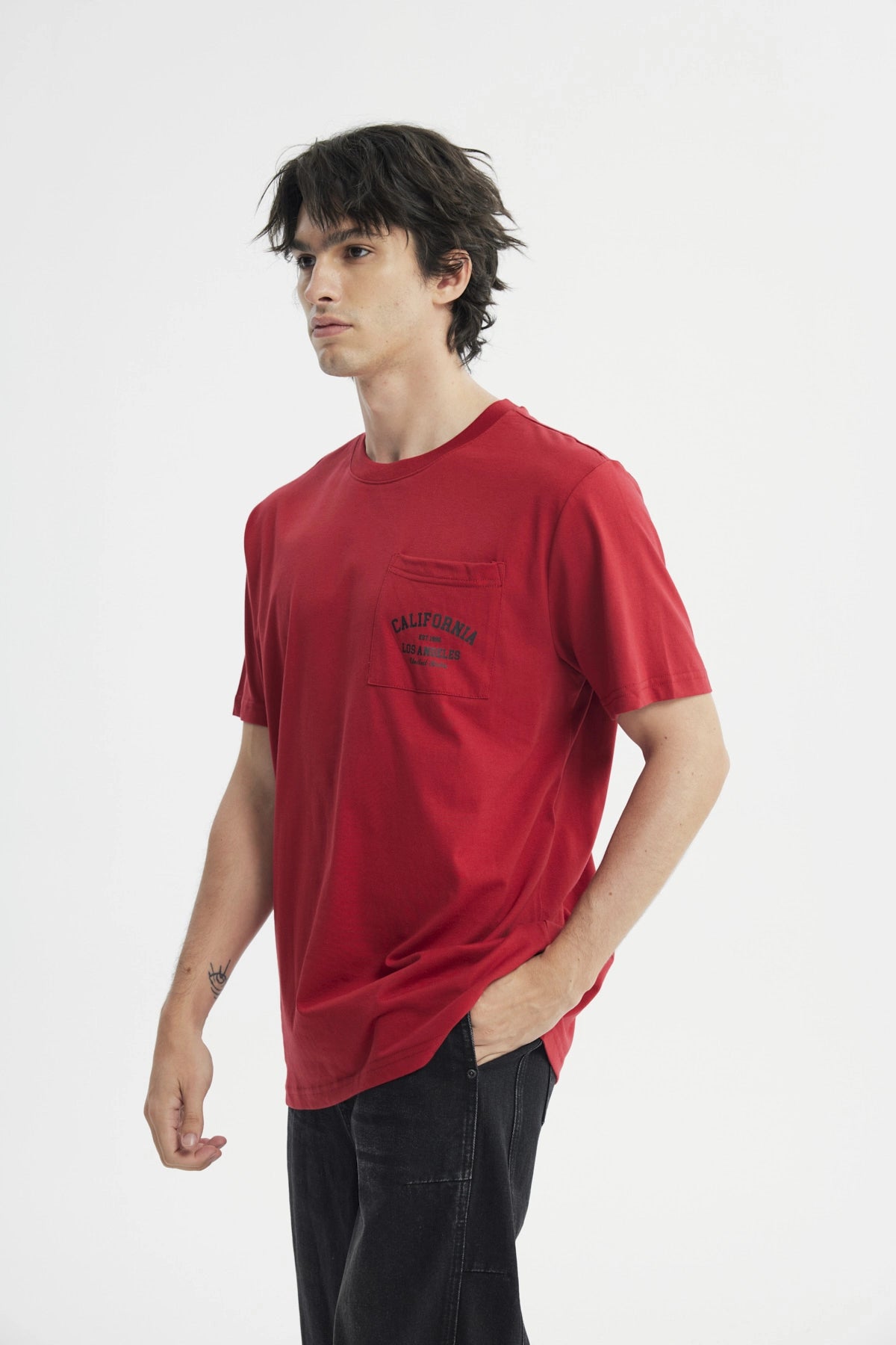 Polera Regular Hombre Rojo