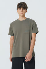 Polera Regular Hombre Verde Militar