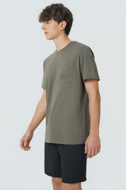 Polera Regular Hombre Verde Militar
