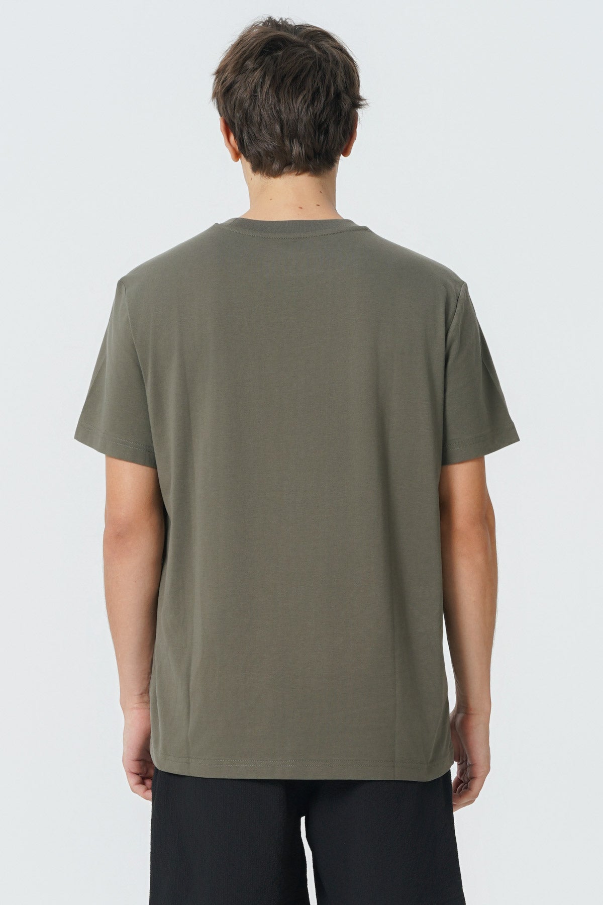 Polera Regular Hombre Verde Militar