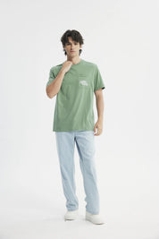 Polera Regular Hombre Verde Claro
