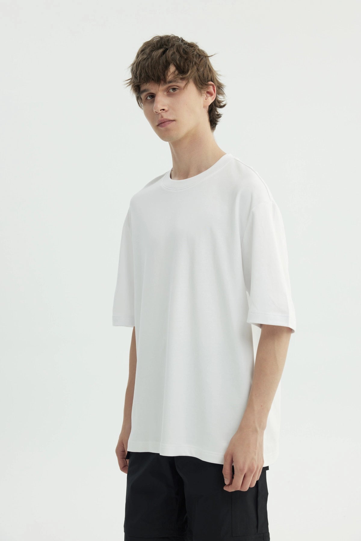 Polera Hombre Oversize Blanco