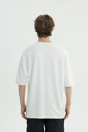 Polera Hombre Oversize Blanco