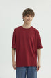 Polera Hombre Oversize Burdeo