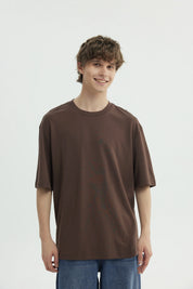 Polera Hombre Oversize Chocolate