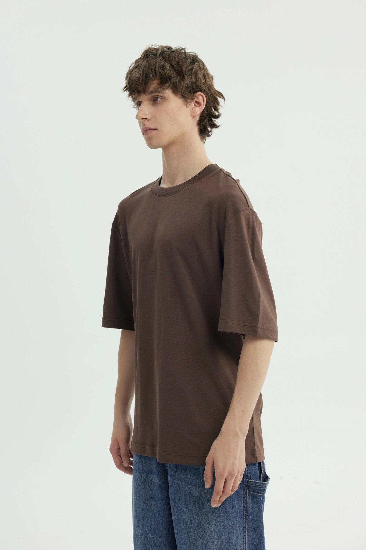 Polera Hombre Oversize Chocolate