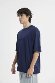 Polera Hombre Oversize Azul Marino