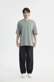 Polera Hombre Oversize Verde Piedra
