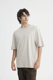 Polera Hombre Oversize Beige Oscuro