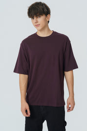 Polera Oversize Hombre Burdeo