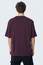 Polera Oversize Hombre Burdeo