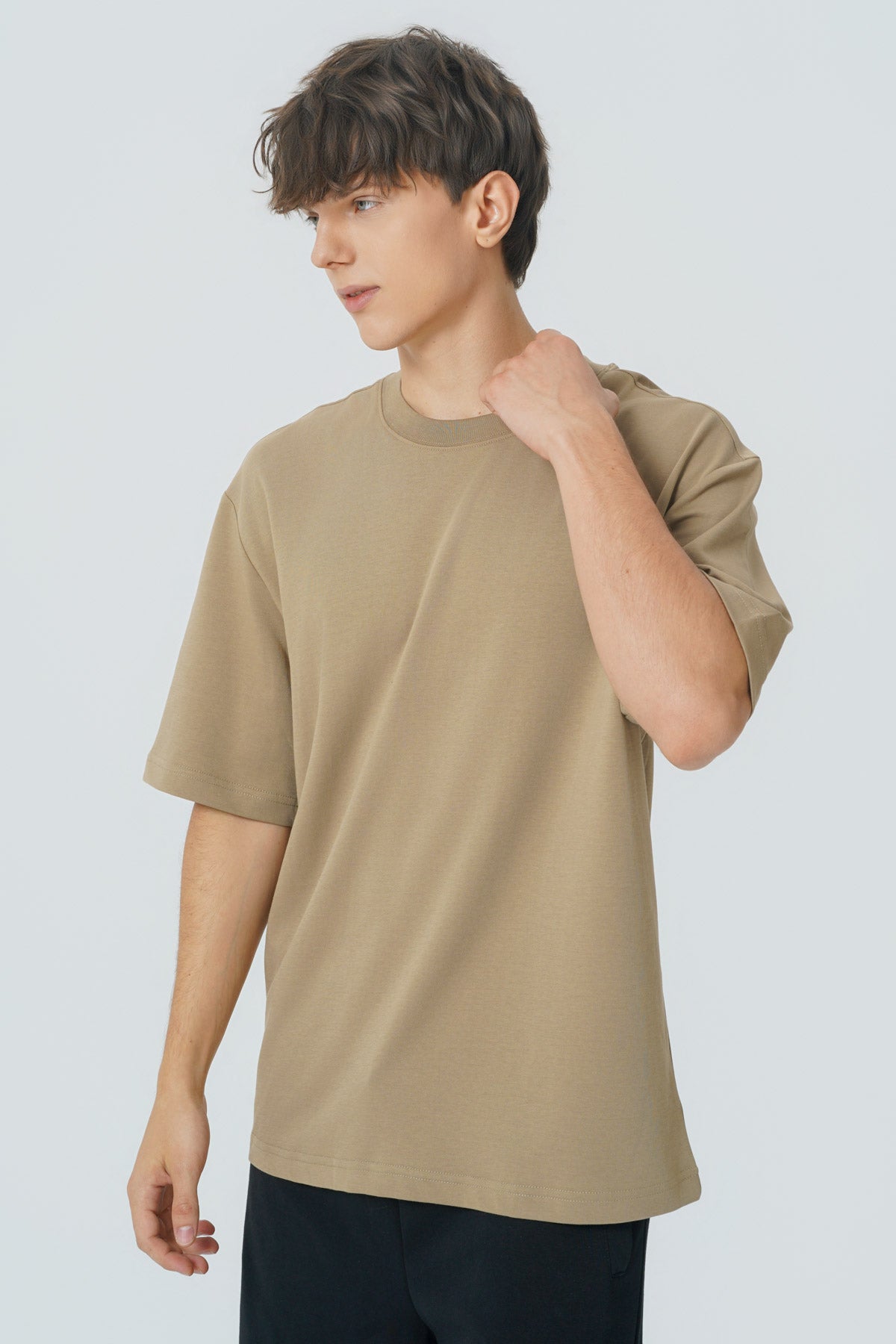 Polera Oversize Hombre Kaki