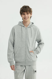 Polerón Hombre Regular Gris Melange