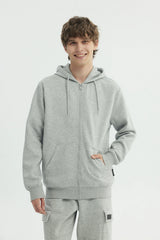 Polerón Hombre Regular Gris Melange