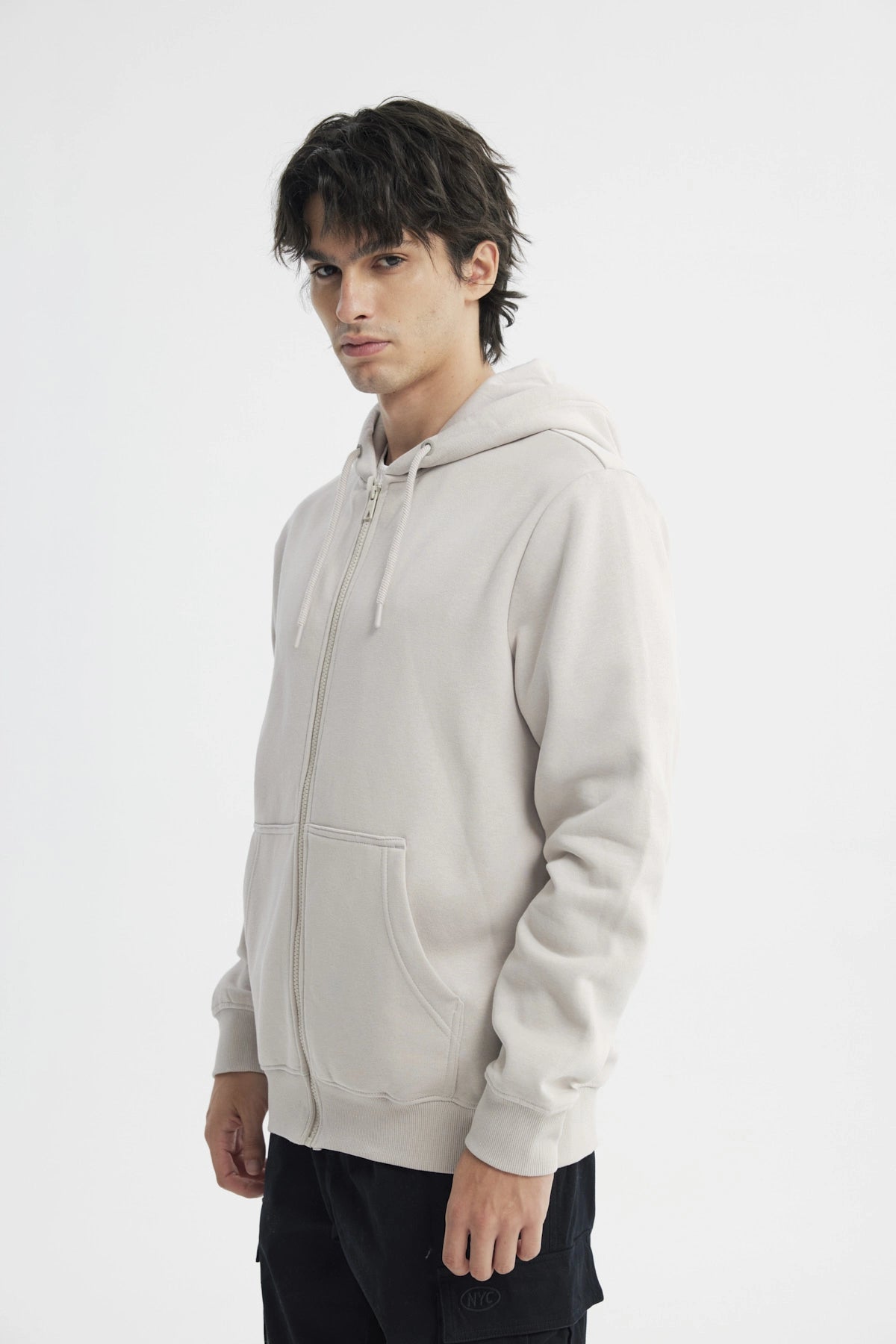 Polerón Hombre Regular Beige Oscuro