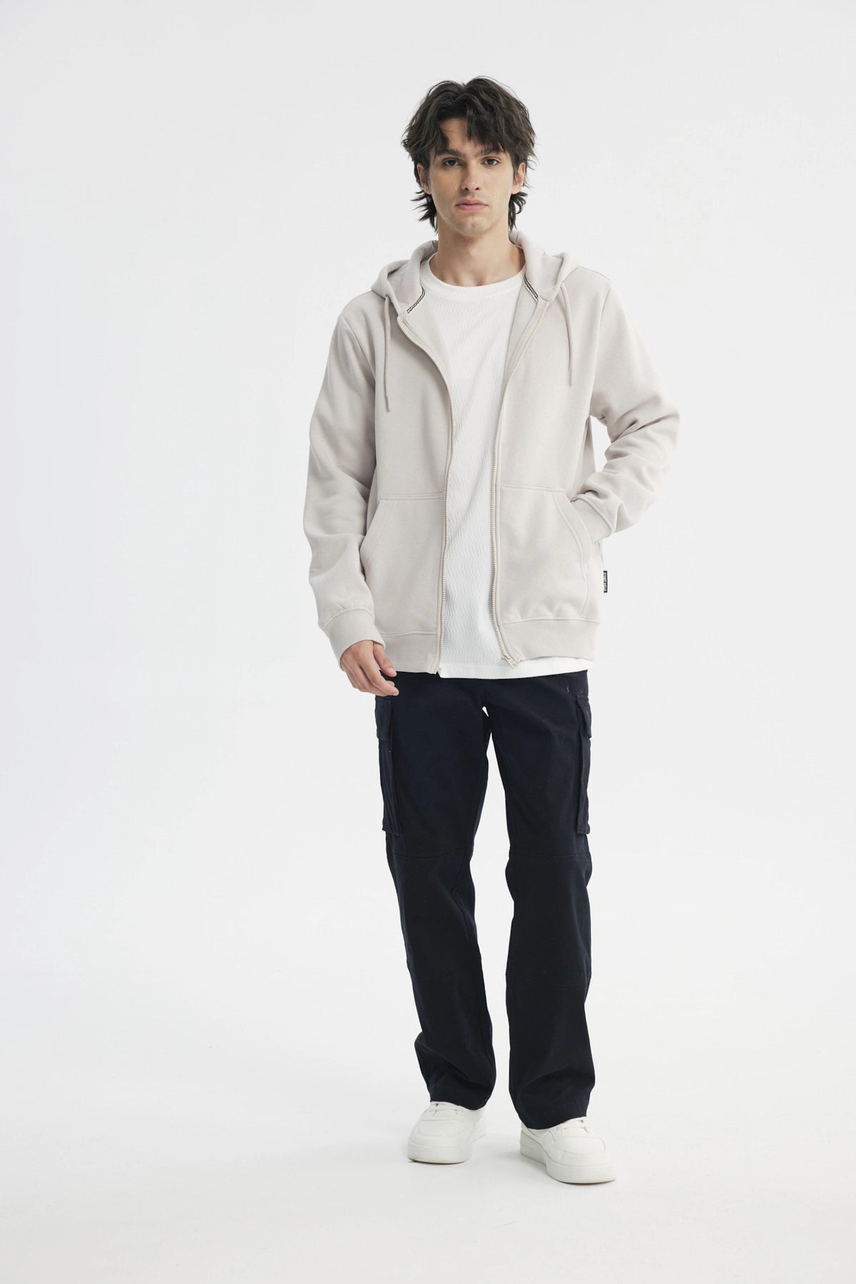 Polerón Hombre Regular Beige Oscuro