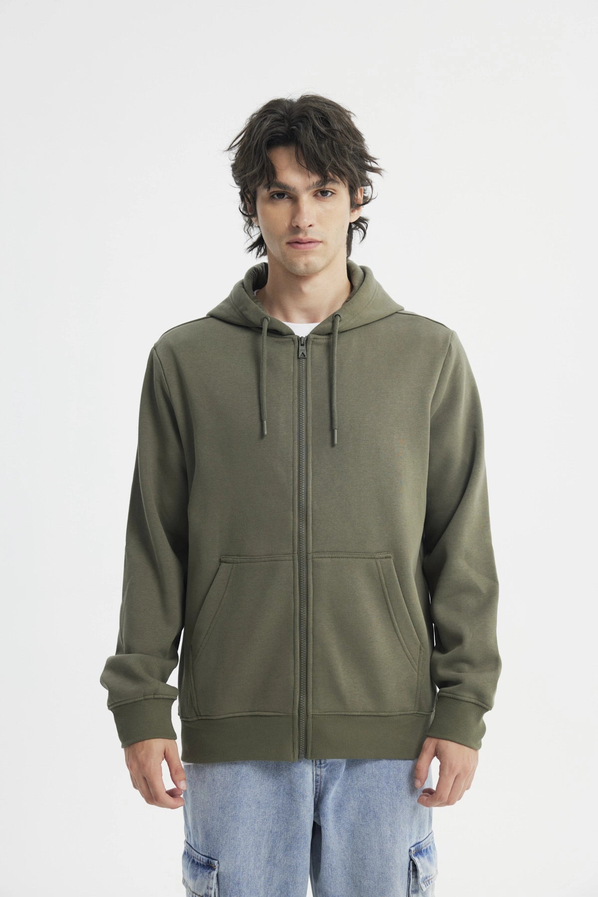 Polerón Regular Hombre Verde Militar