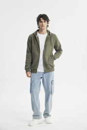 Polerón Regular Hombre Verde Militar