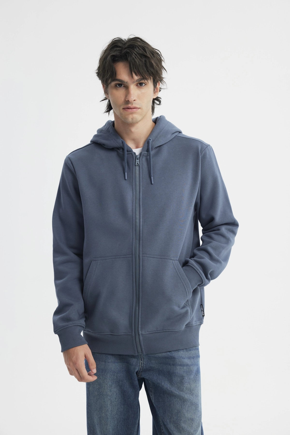 Polerón Regular Hombre Azul Piedra