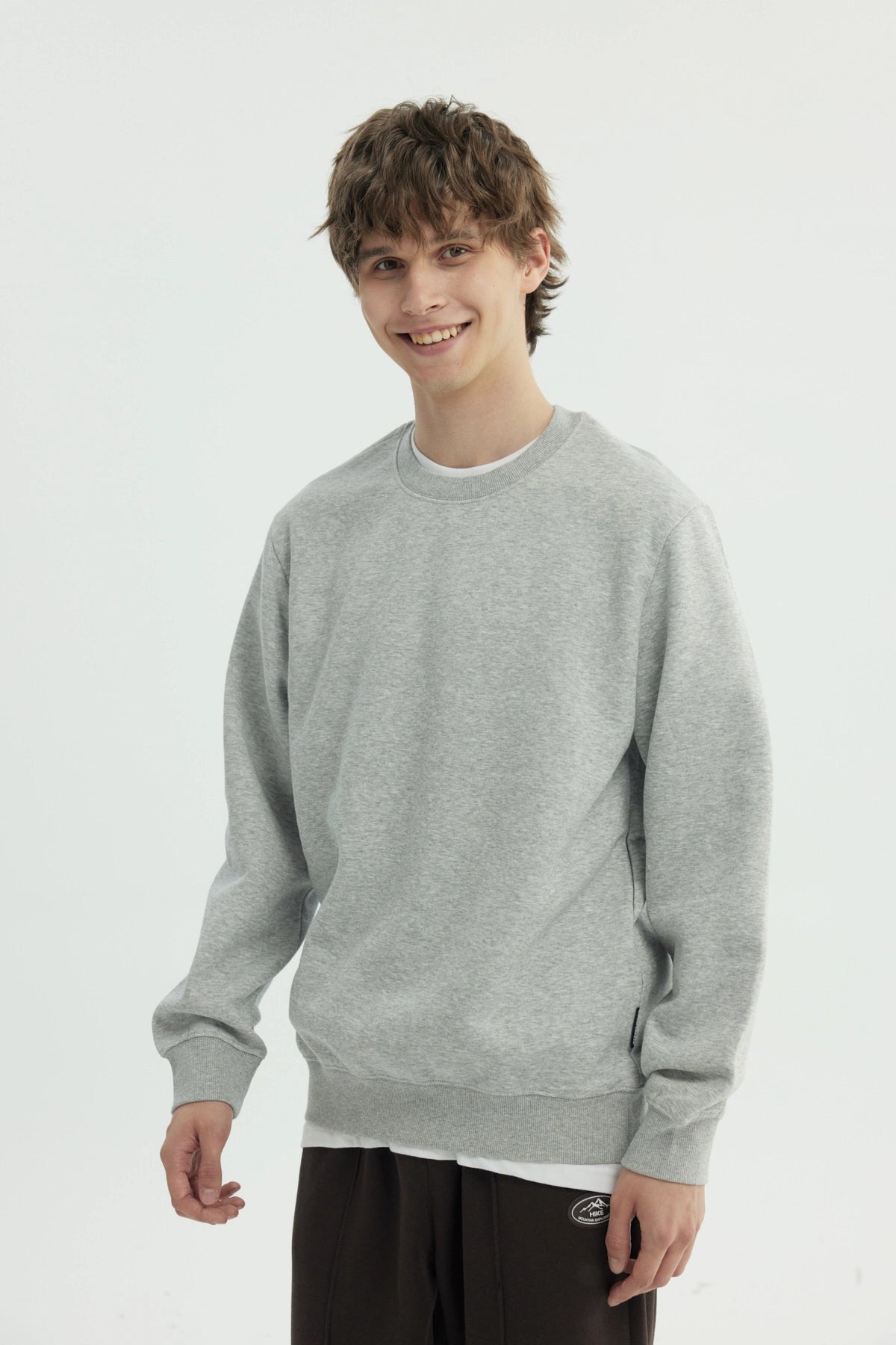 Polerón Hombre Regular Gris Melange