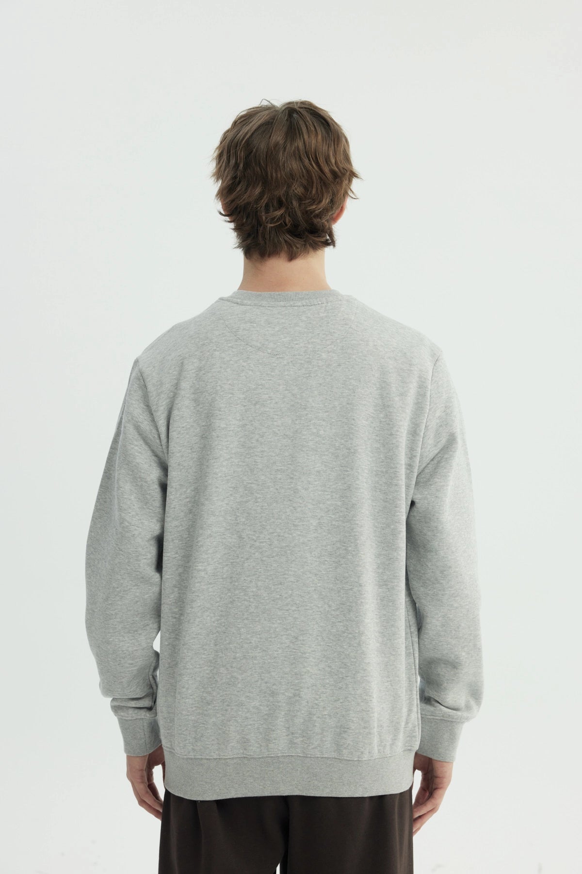Polerón Hombre Regular Gris Melange