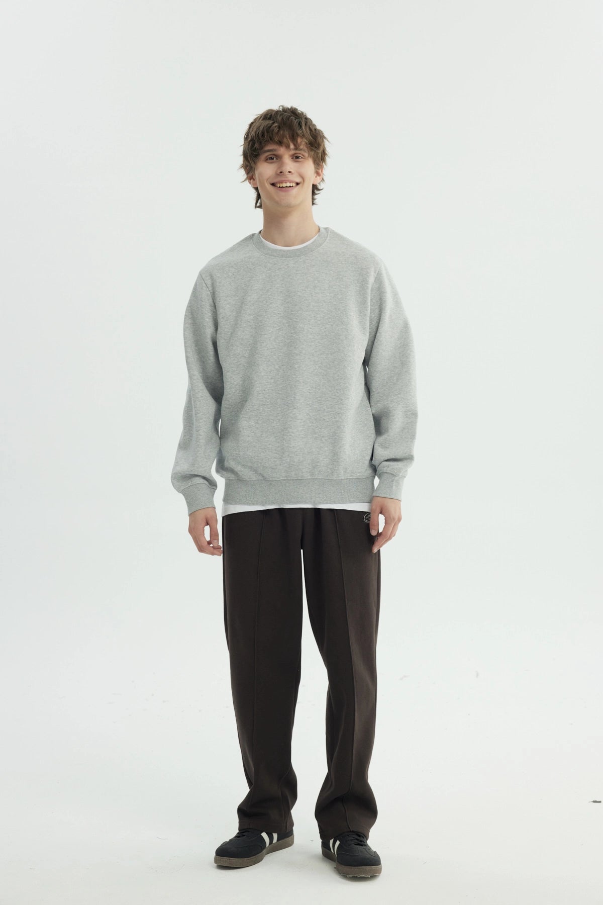Polerón Hombre Regular Gris Melange