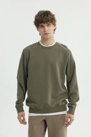 Polerón Hombre Regular Verde Militar