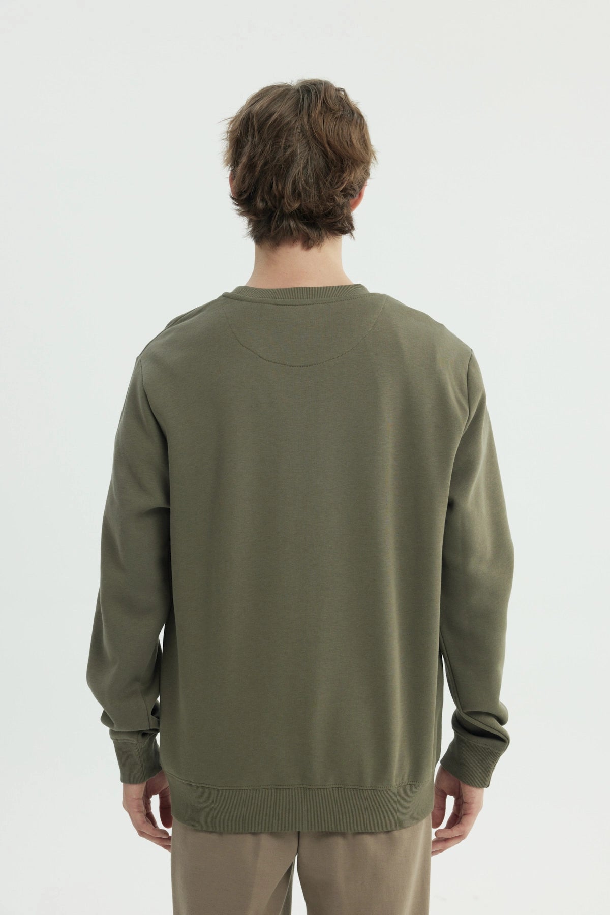 Polerón Hombre Regular Verde Militar