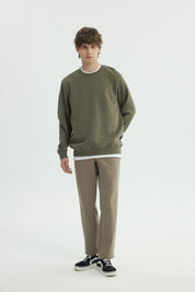 Polerón Hombre Regular Verde Militar